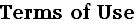 Terms of Use